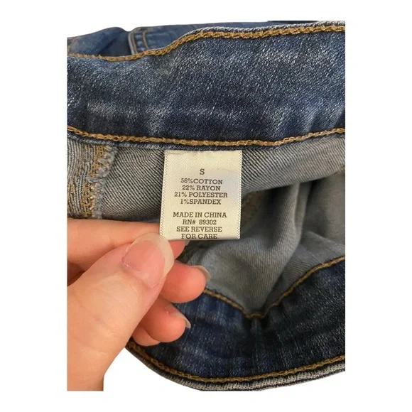 Altar’d State Denim Mini Skirt | Button Front | Size Small - Picture 7 of 7